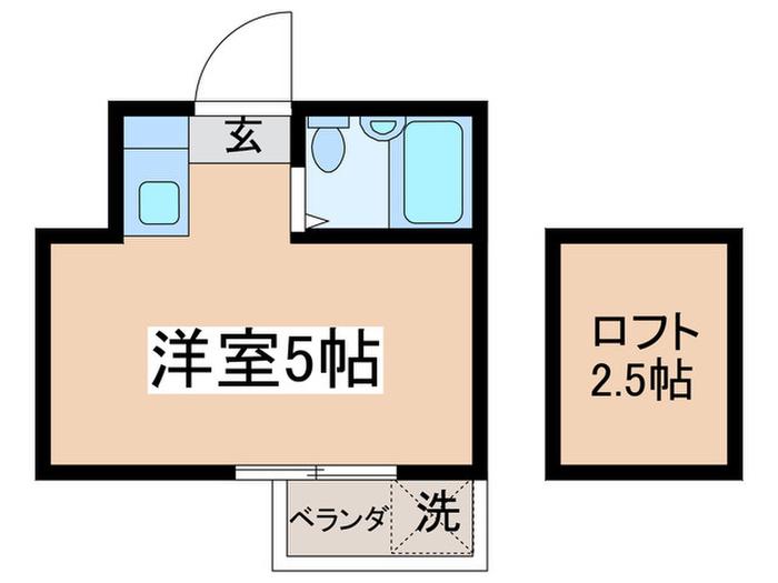 寿町アパート(ワンルーム/2階)の間取り写真