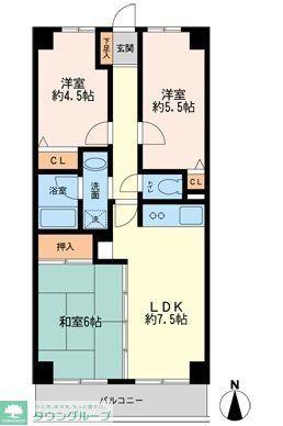 ミアカーサ希望が丘(3LDK/3階)の間取り写真