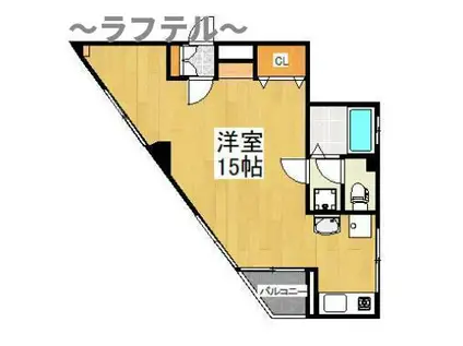 プレステージ(ワンルーム/2階)の間取り写真