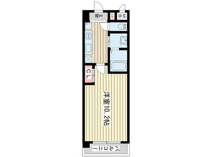 GRANDE 芦屋 西山町(1K/3階)の間取り写真