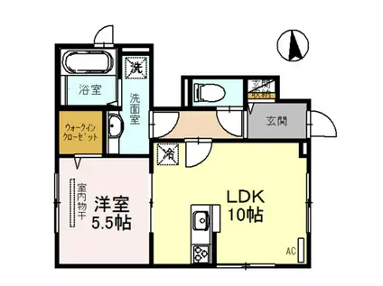 メゾンN 京都三十三間堂(1LDK/1階)の間取り写真