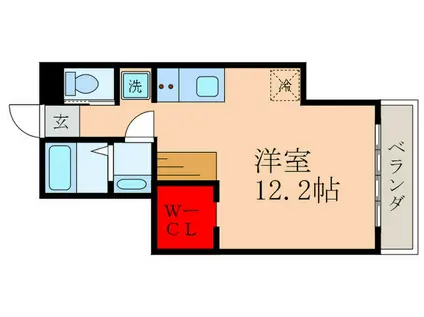 ワコーコーポ(ワンルーム/3階)の間取り写真