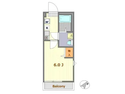M・Yメゾン百合ヶ丘(1K/2階)の間取り写真