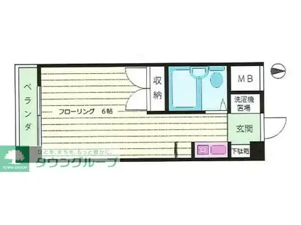 グランドメイゾン(ワンルーム/2階)の間取り写真