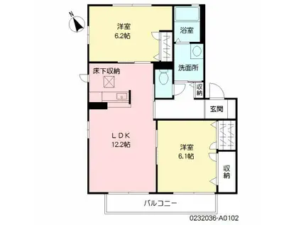 メゾンスリーゼIII (2LDK/1階)の間取り写真