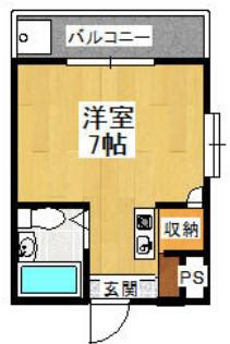 MAYUMIサンフィールド(ワンルーム/2階)の間取り写真