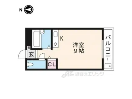 おくぼハイツ(ワンルーム/3階)の間取り写真