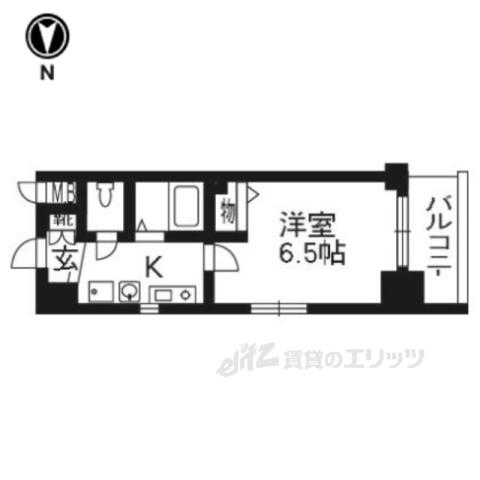 エステムプラザ京都烏丸五条(1K/5階)の間取り写真