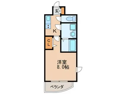 プレサンス栄モード(1K/14階)の間取り写真