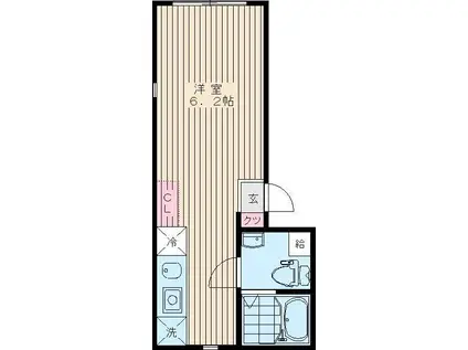 コルク新板橋(ワンルーム/B1階)の間取り写真