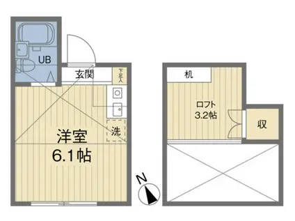 MY PLAN 東高円寺(ワンルーム/2階)の間取り写真