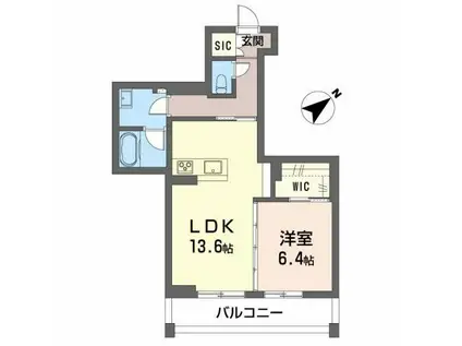 ベレオガーデンズ MIWAII(1LDK/3階)の間取り写真