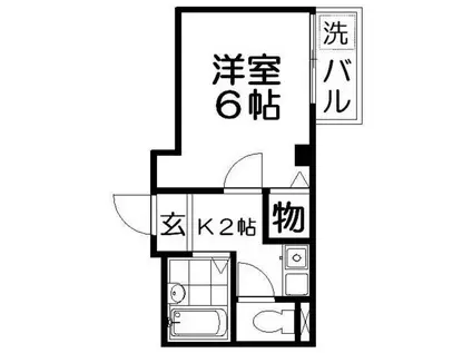 RENATUS寝屋川(1K/4階)の間取り写真