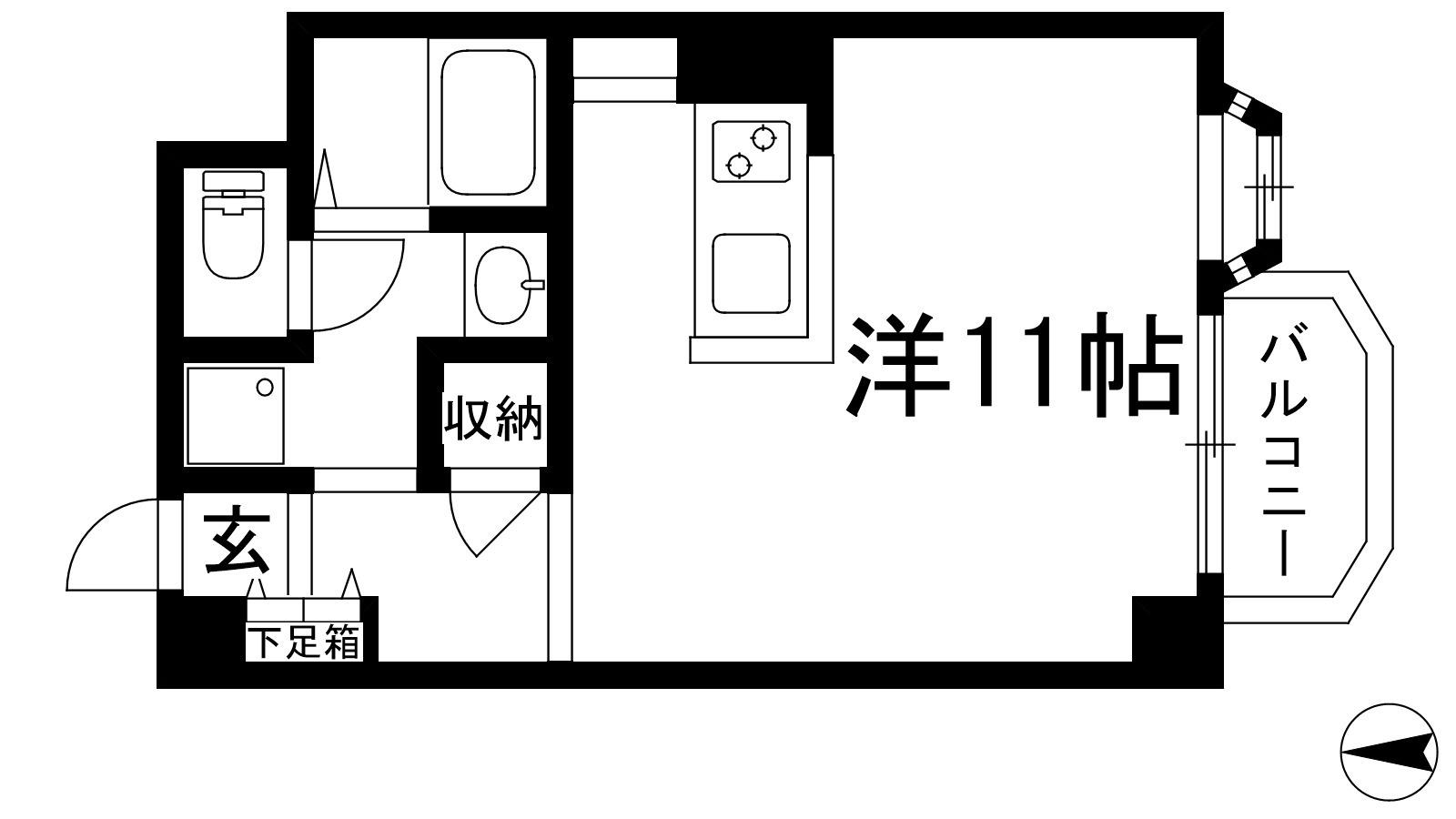 WAKOビル(ワンルーム/4階)の間取り写真