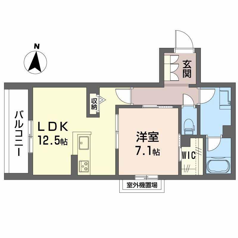 ラパネージュ(1LDK/2階)の間取り写真