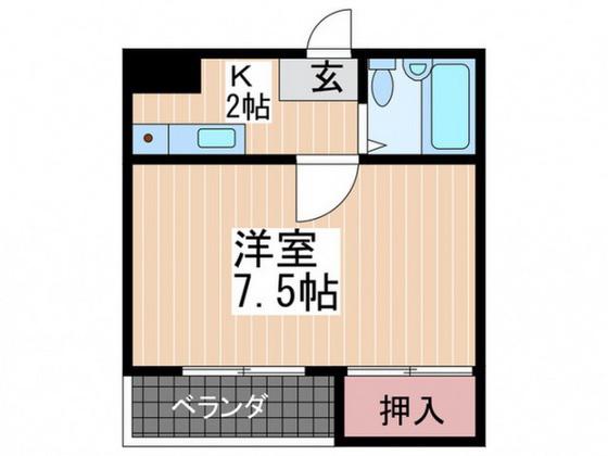 CHROMA B.L.D(1K/3階)の間取り写真