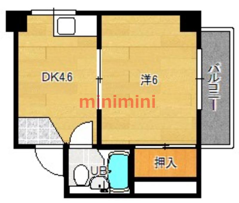AVANTI下穂積(1DK/2階)の間取り写真