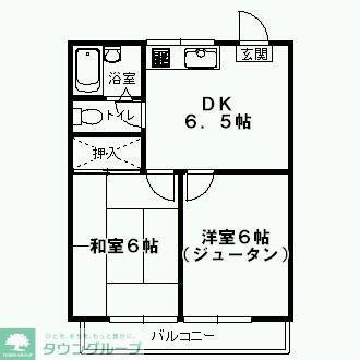 第5松浦コーポ(2DK/2階)の間取り写真