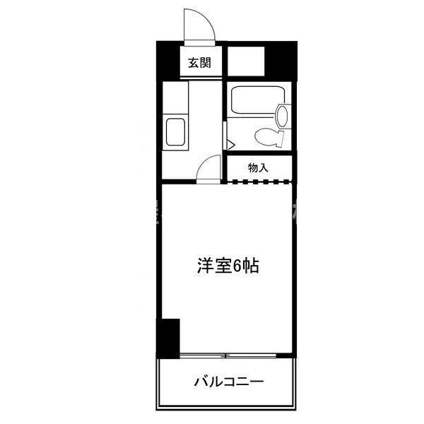 土井グランドマンション(1K/4階)の間取り写真