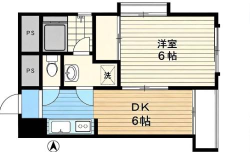 ハイライフ桜台(1DK/8階)の間取り写真