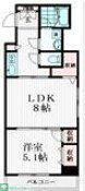 日神デュオステージ新中野(1DK/2階)の間取り写真