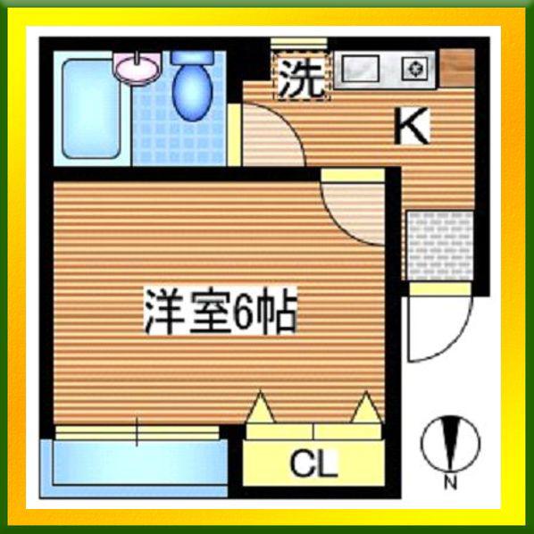 フローレンスえいと(1K/3階)の間取り写真