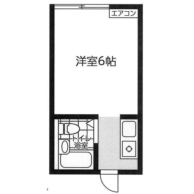 ハイツ竹の子(ワンルーム/2階)の間取り写真