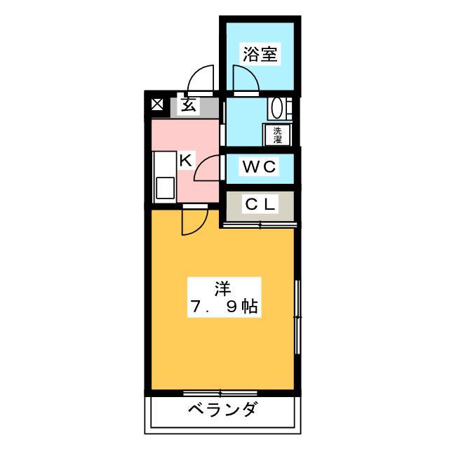 FILLE FLATS SHIZUOKA-IZUMICHO(1K/3階)の間取り写真