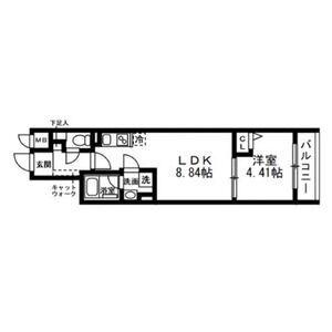 SOLASIA RESIDENCE 武蔵小山(1LDK/3階)の間取り写真