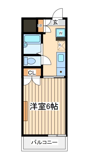 ルミール(1K/2階)の間取り写真
