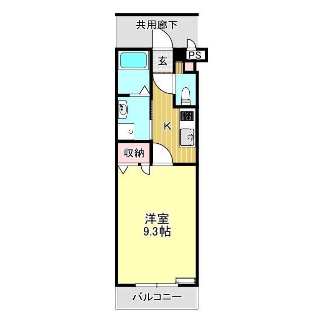 アルコバレーノI(1K/2階)の間取り写真