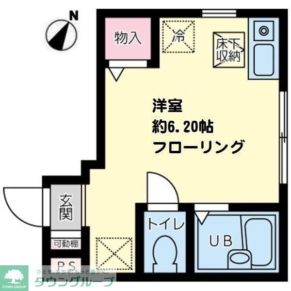 ケーフラット湘南(ワンルーム/1階)の間取り写真