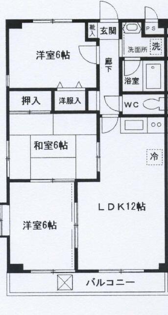 リバーリッジ町田(3LDK/4階)の間取り写真