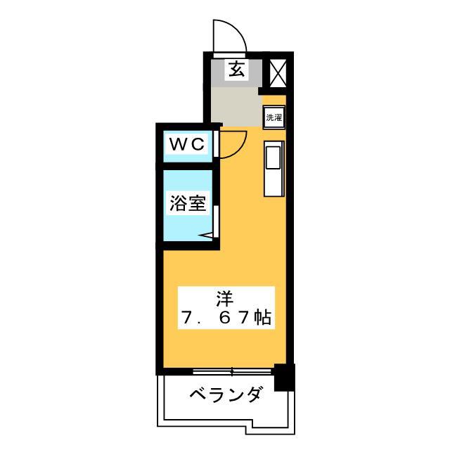エスポワール(ワンルーム/4階)の間取り写真