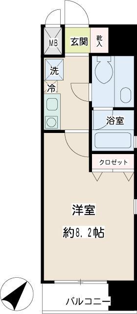 コニファー新子安(1K/3階)の間取り写真