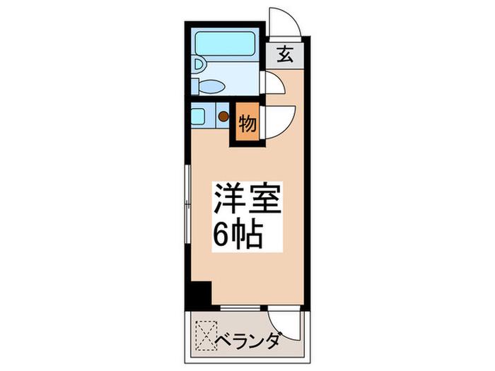 土肥ハイム(ワンルーム/8階)の間取り写真