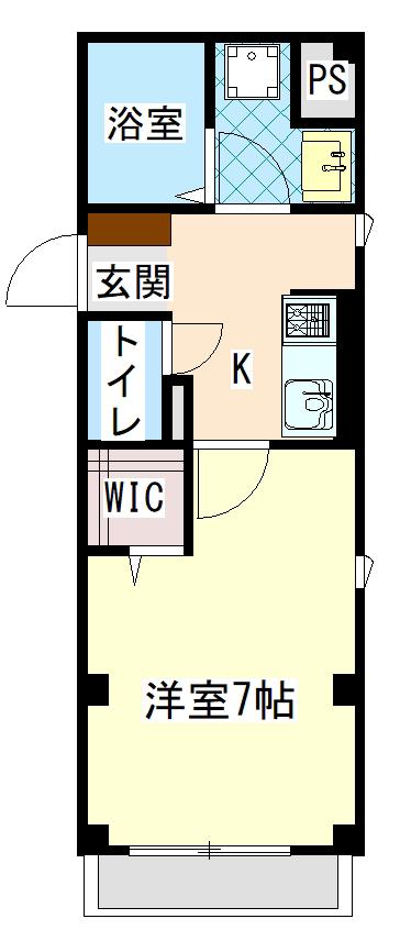ハイステージ金沢文庫II(1K/3階)の間取り写真