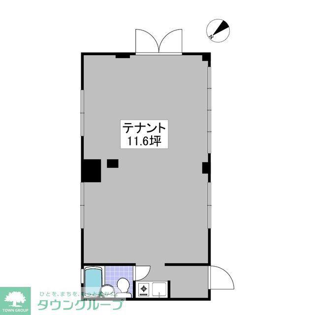 神広ハイム(ワンルーム/1階)の間取り写真