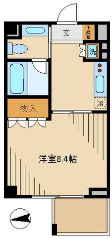 RODIA立川(1K/4階)の間取り写真