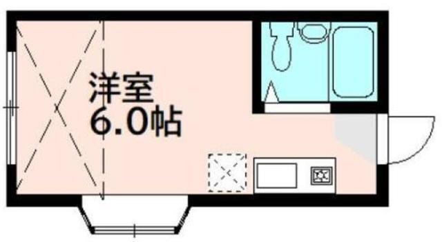 エンゼルユリガオカ(ワンルーム/2階)の間取り写真