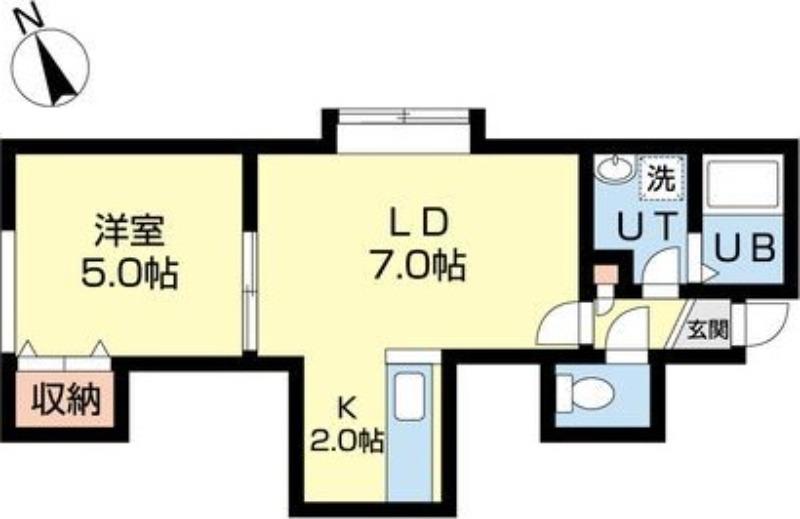 プラザ元町(1LDK/3階)の間取り写真