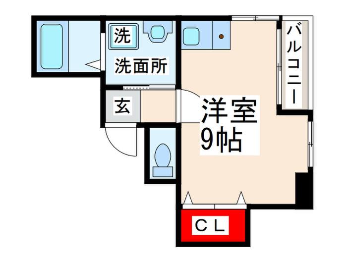 深澤ビル(ワンルーム/2階)の間取り写真