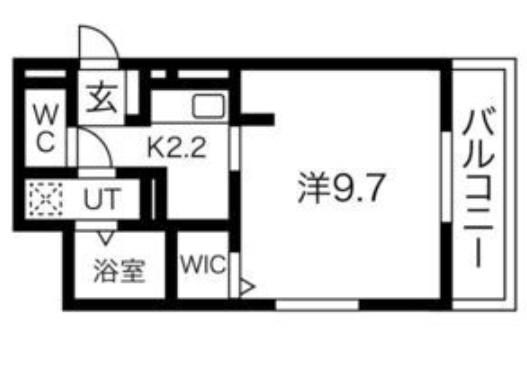 サニーコンフォート(1K/2階)の間取り写真