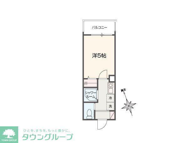 MELLAS小島新田(1K/3階)の間取り写真