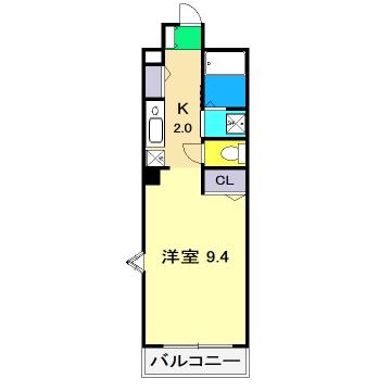 フィネスAKI(1K/1階)の間取り写真