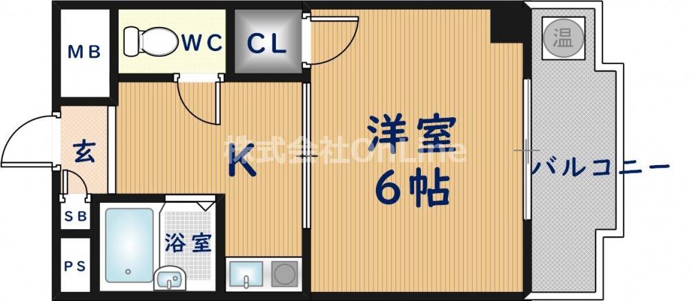 ハイムリップル(1K/2階)の間取り写真