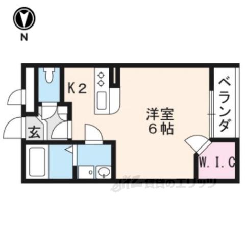 レオネクスト京都(ワンルーム/1階)の間取り写真