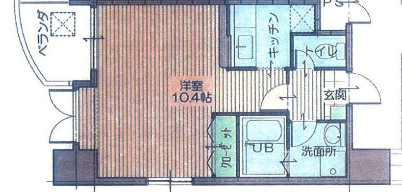 家納喜本川館(1K/13階)の間取り写真