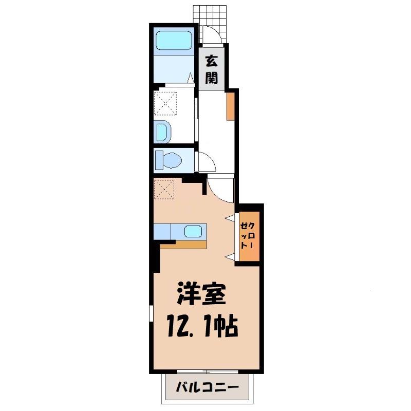 アルバ3(ワンルーム/1階)の間取り写真