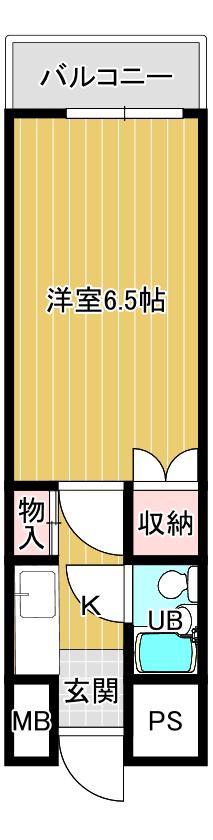 フラワーコート月出(1K/3階)の間取り写真
